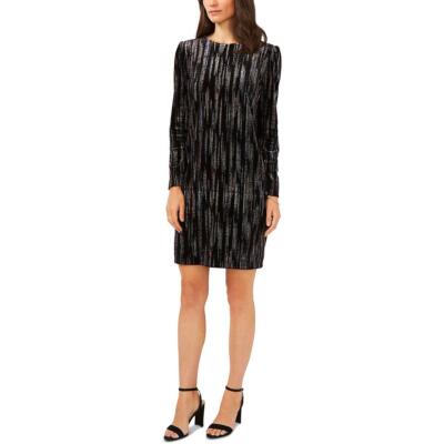 

Женское блестящее мини-платье с длинными рукавами MSK Petites BHFO 2853, Black multi