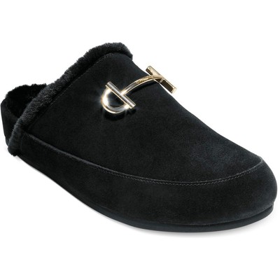 

Женские черные кожаные шлепанцы Cole Haan Ada 6, средние (B,M) BHFO 6896, Black suede