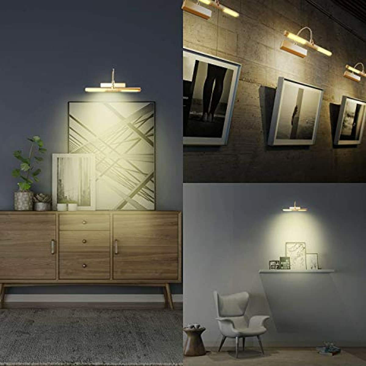 HONWELL Bilderleuchte LED Batteriebetriebene LED ...