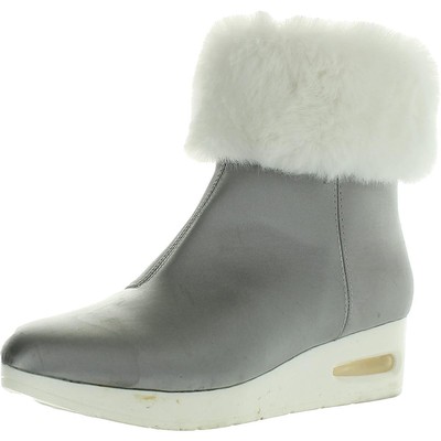 

DKNY Womens Abri Silver Zipper Dressy Boots Shoes 6 Medium (B,M) BHFO 9933, Серебряный