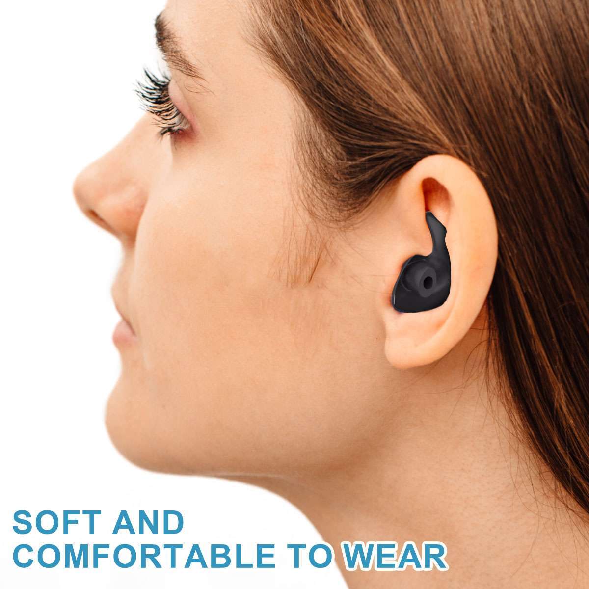 1/5/10Pairs Soft Silicone Swimming Surfing Ear Plugs Reusable Silicone w/Case