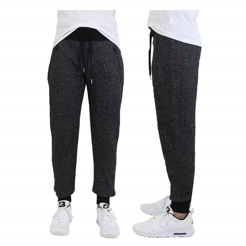 DARESAY 2 Pack of Mens French Terry Joggers Casual Active Gym Running Sweatpants