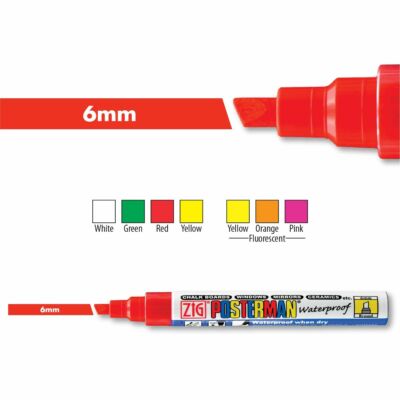 WINDSHIELD PAINT MARKERS ZIG BIGGIE 6MM TIP CAR WINDOW PAINT PENS FOR GLASS