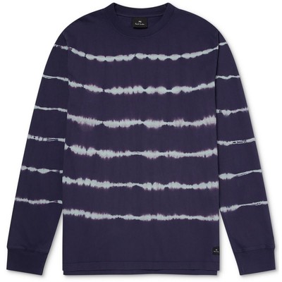 

Мужская темно-синяя хлопковая футболка с принтом тай-дай PS Paul Smith  BHFO 8292, Navy, M2R828RG21305