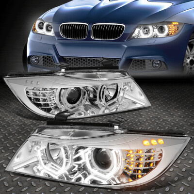 ДЛЯ 09-12 BMW E90 СЕДАН СВЕТОДИОДНЫЙ УКАЗАТЕЛЬ ПОВОРОТА 3D U-HALO DRL ПРОЕКТОР ФАРЫ ЛАМПЫ