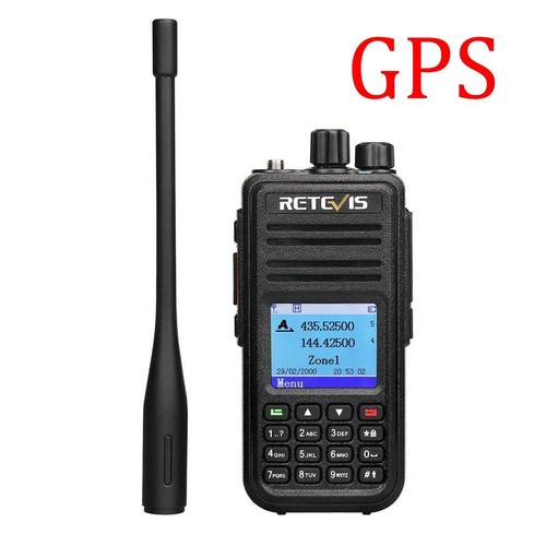 DMR Retevis RT3S Ham Radio DMR GPS Dual Band TDMA Walkie Talkie 5W 2000mAh