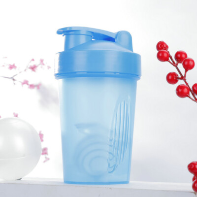 Sport Shaker Bottle 400ML Whey Protein Mixing Bottle Plastic Drink Transparent