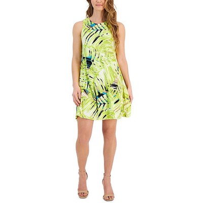 Короткое дневное мини-платье без рукавов Kasper Womens Gwen Green, L BHFO 5084