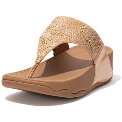 

Женские босоножки-стринги Fitflop Lulu с украшением из кристаллов и перьев на танкетке BHFO 4288, Lulu Crystal Feather