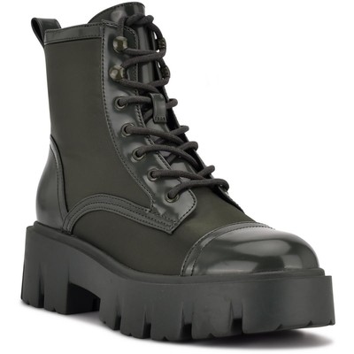 Женские ботинки Nine West Obri 2 Green Combat на шнуровке 5.5 среднего размера (B, M) BHFO 0822