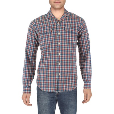 Мужская синяя рубашка Polo Country Ralph Lauren классического кроя на пуговицах S BHFO 3567