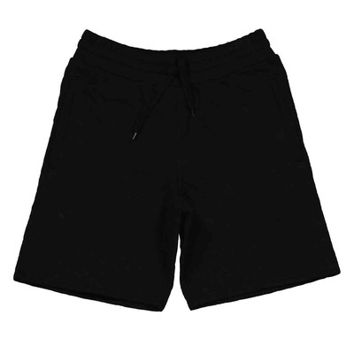 MOSCHINO MOSCHINO MEN'S BLACK ALLOVER LOGO DRAWSTRING SHORTS