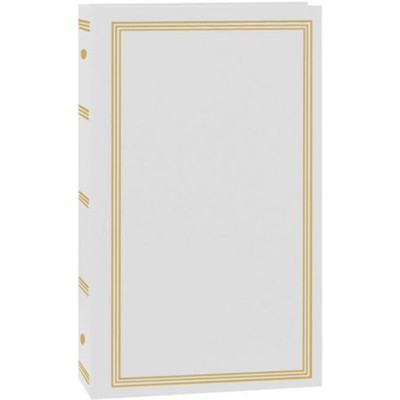 Pioneer Classic 3 Ring Photo Album, Holds 300 4x6 Photos, 3 Per Page, White