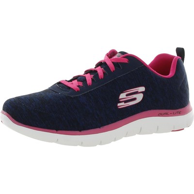 

Skechers Womens Flex Appeal 2.0 Workout Gym Кроссовки для бега BHFO 4982, Navy/pink, Flex Appeal 2.0