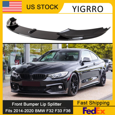 Front Bumper Lip Splitter For 2014-20 BMW F32 F33 F36 M Sport Carbon Fiber Style
