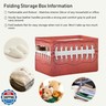 Storage Basket Cube American Football Laces Large Collapsible Toys Storage Box Bin Laundry Organizer for Closet Shelf Nursery Kids Bedroom,15x11x9.5 in,2 Pack