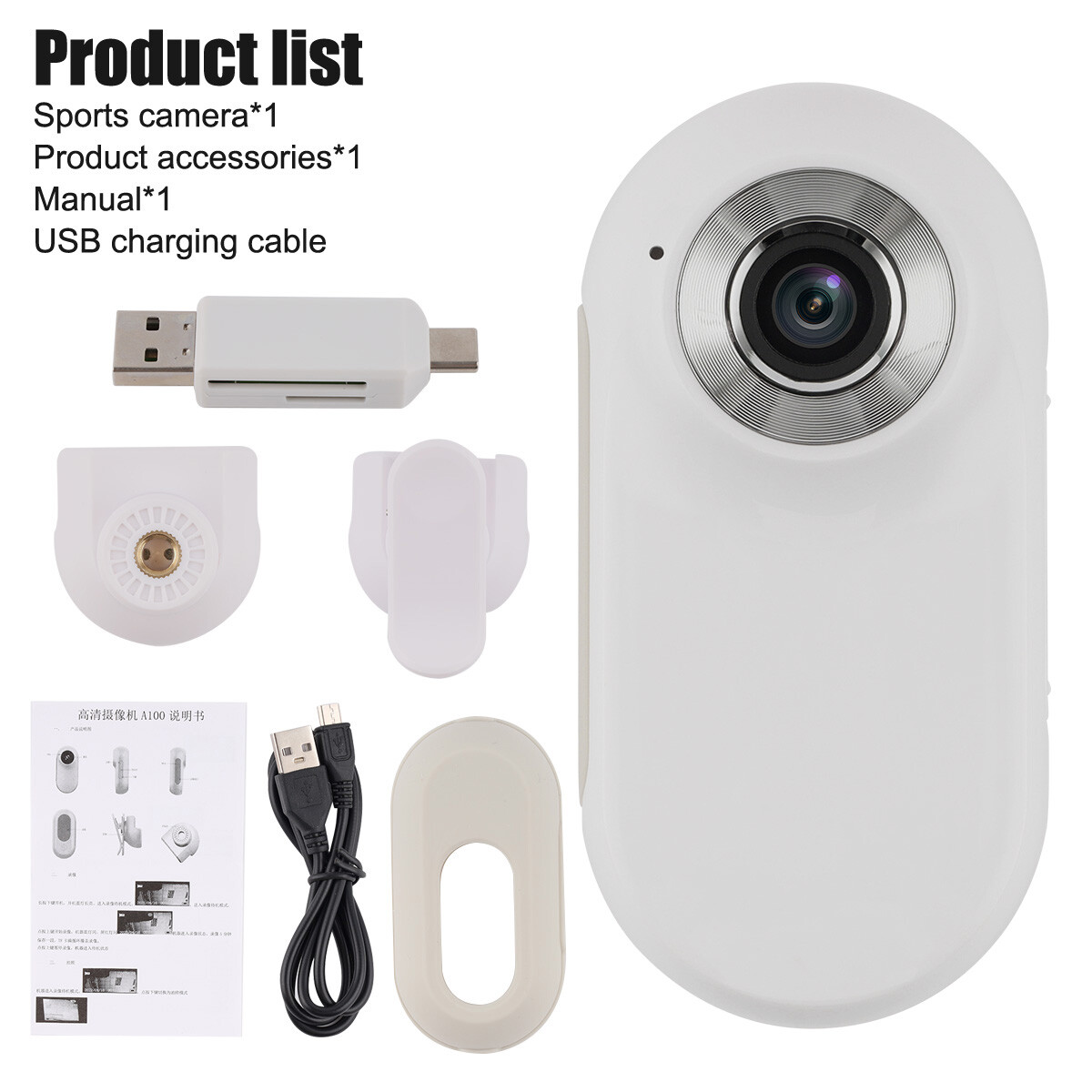 1080P HD Mini Thumb Action Camera Sports DV Camera Video Audio Webcam Waterproof