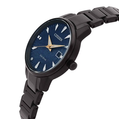 Pre-owned Citizen Eco-drive Blue Dial Ladies Watch Ew2598-83l