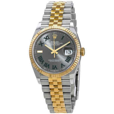 Часы с автоматическим хронометром Rolex Datejust 36 с серым циферблатом 126233GYRJ