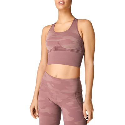 Sweaty Betty Womens Stamina Longline Pink Yoga Sports Bra Athletic XS BHFO 8033