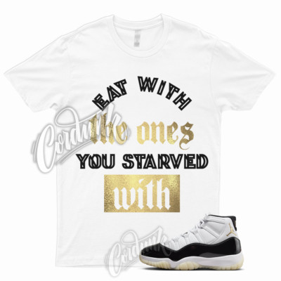 STRVD T Shirt for 11 DMP Defining Moments Gratitude 2023 Metallic Gold 1 Retro