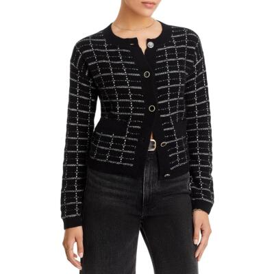 Женский черный кашемировый кардиган на пуговицах с частной торговой маркой, топ-свитер L BHFO 5021