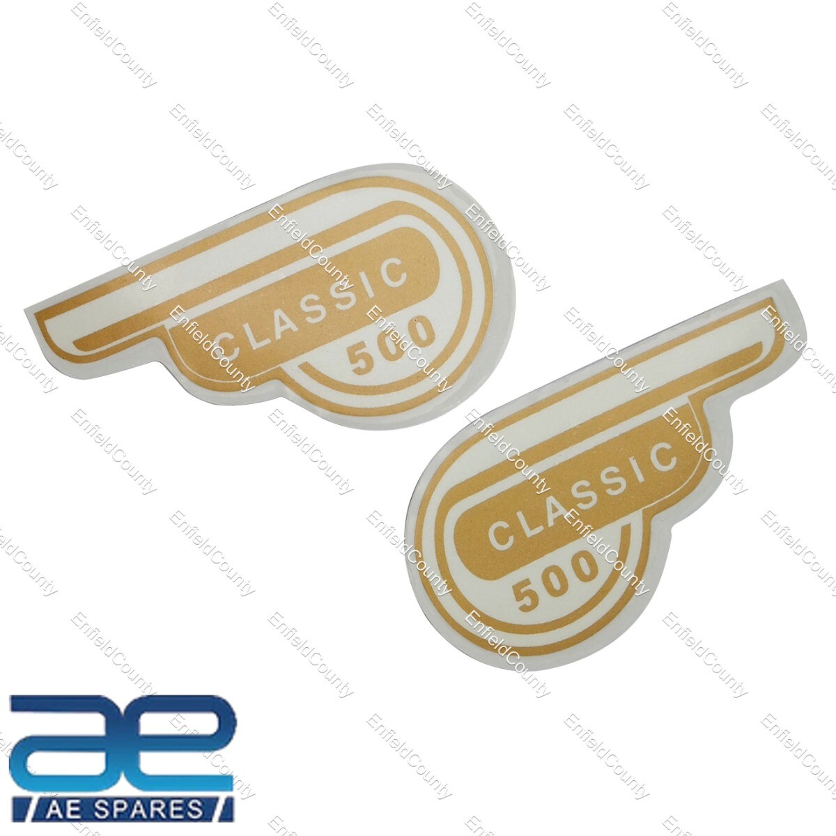For Royal Enfield Classic 500 Tool Box Decal Sticker Pair Size 95mm x 51mm 