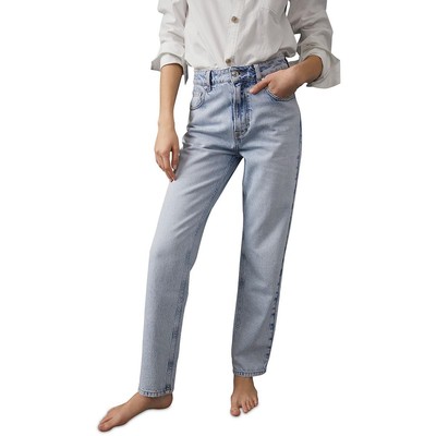 

Женские хлопковые брюки до щиколотки Free People, прямые джинсы BHFO 6976, Bleach acid wash, OB1542180