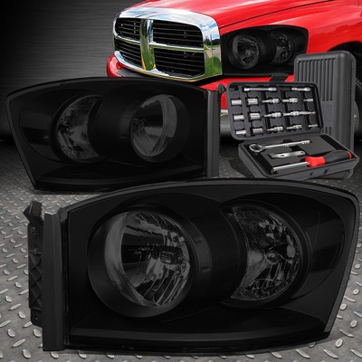 ДЛЯ ГРУЗОВИКА 06-08 DODGE RAM 1500 2500 3500 ТОНИРОВАННАЯ ПРОЗРАЧНАЯ УГЛОВАЯ ФАРА + НАБОР ИНСТРУМЕНТОВ