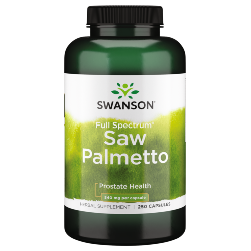 Swanson Full Spectrum Saw Palmetto, поддерживает здоровье простаты, 540 мг, 250 капсул