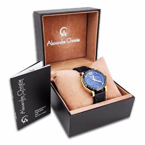 Pre-owned Alexandre Christie 6373bf Women's Sport Wrist Watch 37mm Vx3j Case Leather Strap