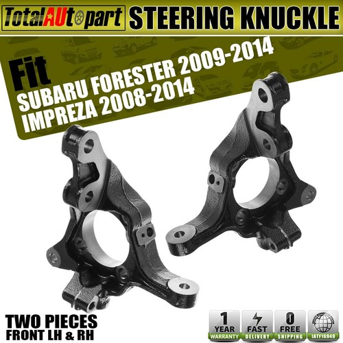 2x Steering Spindle Knuckles Front for Subaru Forester Impreza Legacy