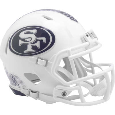 San Francisco 49ers Salute To Service 2024 Riddell Speed Mini Football Helmet 