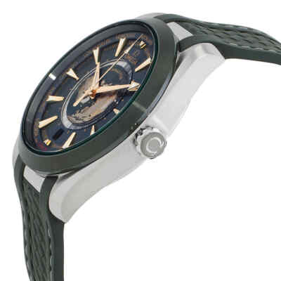 Pre-owned Omega Aquaterrachronometer Gmt Automatic Green Dial Men's Watch