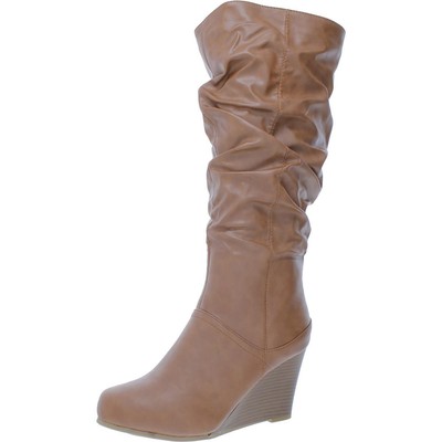 

Женские светло-коричневые сапоги до колена Journee Collection Shoes 10 Medium (B,M) BHFO 5552, Каштан