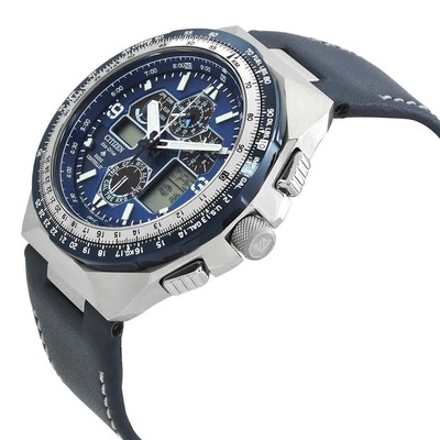 Pre-owned Citizen Promaster Skyhawk A-t Chronograph Blue Dial Men's Watch Jy8148-08l