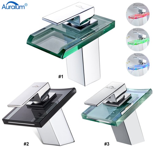 Waschtischarmatur Waschbecken Wasserhahn Glas Einhand Mischbatterie Badarmatur