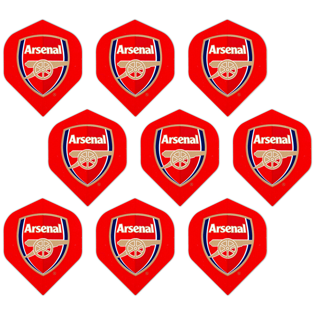 Arsenal Darts Flights Officially Licensed Football Club Logo 9 Poly