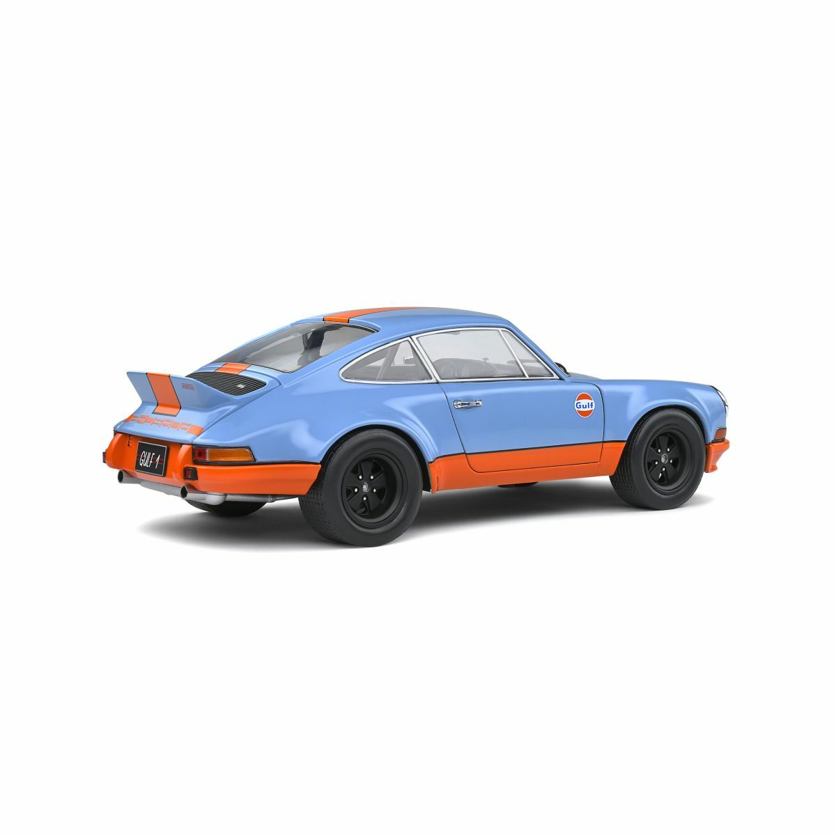 1/18 Porsche 911 RSR Gulf 1973 Light Blue Orange Model Car