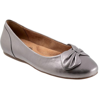 Женские кожаные мокасины Softwalk Sofia Silver шириной 9 см (C, D, W) BHFO 5242