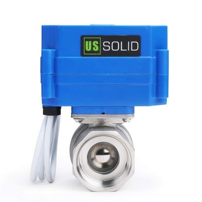U.S. Solid Motorised Ball Valve 1 in Stainless Steel 9-24V AC/DC 3 Wire