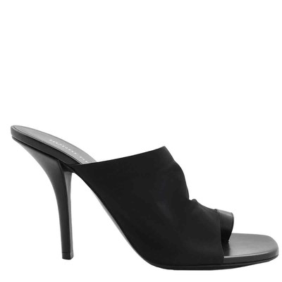 Pre-owned Burberry Tallia Ladies Stretch Toe-ring Mule Sandals In Black