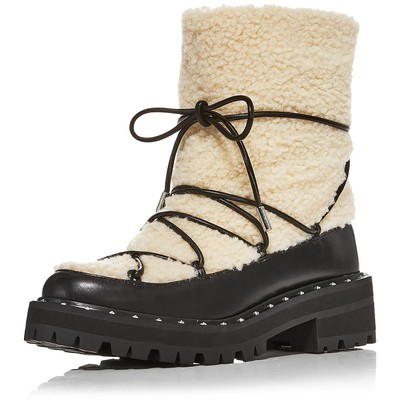 Женские зимние ботинки Aqua Womens Fuzz Black 9.5 Medium (B,M) BHFO 0506