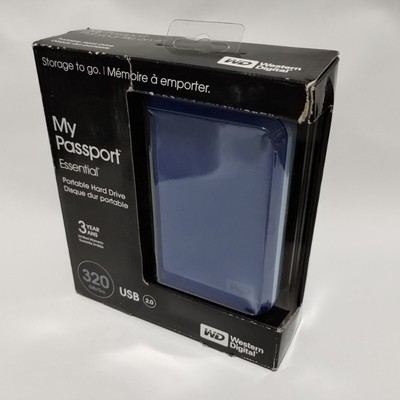 NEW Western Digital WD My Passport 320GB Portable Hard Drive WD3200MEB-00 Blue