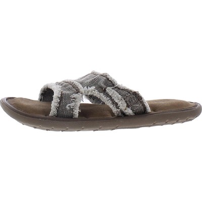 

Crevo Mens Cory Brown Hemp Slip On Sandals Shoes 8 Medium (D) BHFO 8407, Chocolate