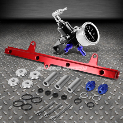 РЕГУЛИРУЕМЫЙ РЕГУЛЯТОР ДАВЛЕНИЯ ТОПЛИВА НА 160 ФУНТОВ НА КВАДРАТНЫЙ ДЮЙМ ЧЕРНЫЙ + НАПРАВЛЯЮЩАЯ ФОРСУНКИ ДЛЯ SR20DET S13