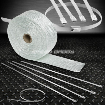 25/7,5 М2 КОЛЛЕКТОРНЫЙ КОЛЛЕКТОР CATBACK WHITE HEAT WRAP + ЗАСТЕЖКА-МОЛНИЯ ИЗ НЕРЖАВЕЮЩЕЙ СТАЛИ СЕРЕБРИСТОГО ЦВЕТА