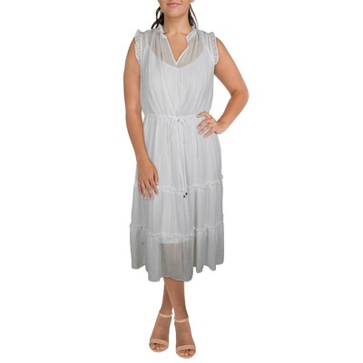 Женское длинное летнее платье макси с оборками Elle от Tommy Hilfiger, 4 BHFO 0018