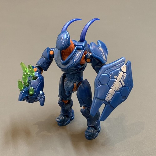 2x New 3.5'' Mega Bloks CONSTRUX HALO BLUE HUNTER Bloks figure Warthog Run GFT55