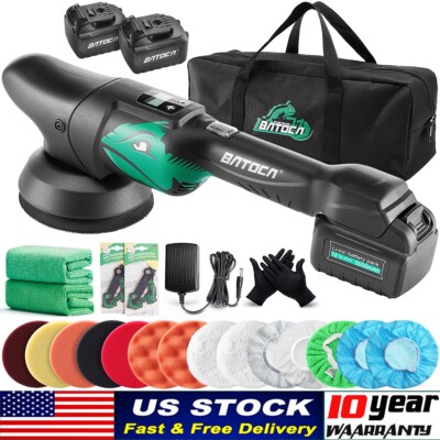 Cordless Car Polisher Buffer Sander Dual Action Polishing Machine Orbital Kit 5''